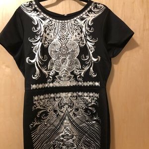 Black and silver dress